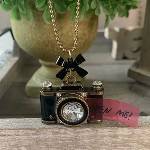 Betsey Johnson camera long necklace